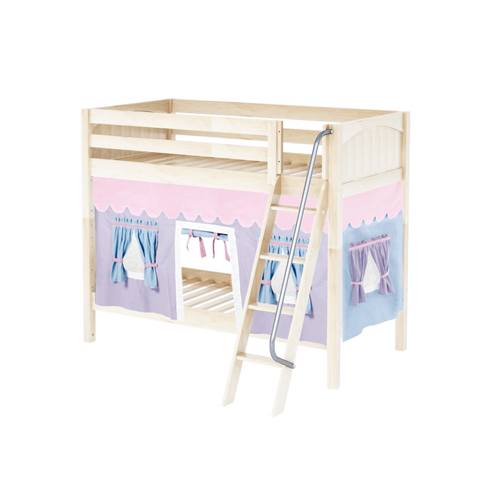 Maxtrix Twin Medium Bunk Bed with Angled Ladder + Curtain