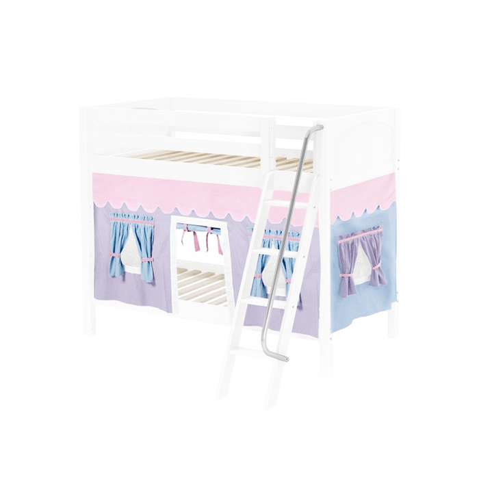 Maxtrix Twin Medium Bunk Bed with Angled Ladder + Curtain