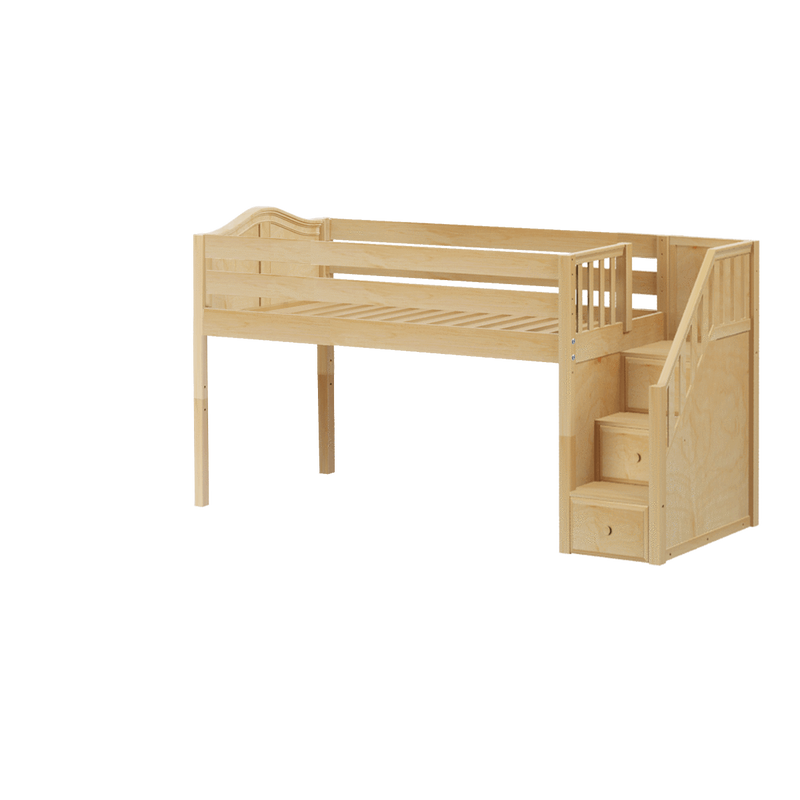 Maxtrix Twin Low Loft Bed with Stairs