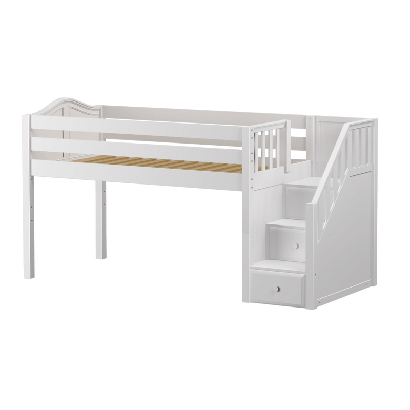 Maxtrix Twin Low Loft Bed with Stairs