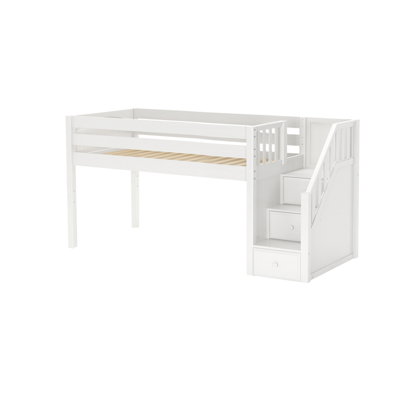 Maxtrix Twin Low Loft Bed with Stairs