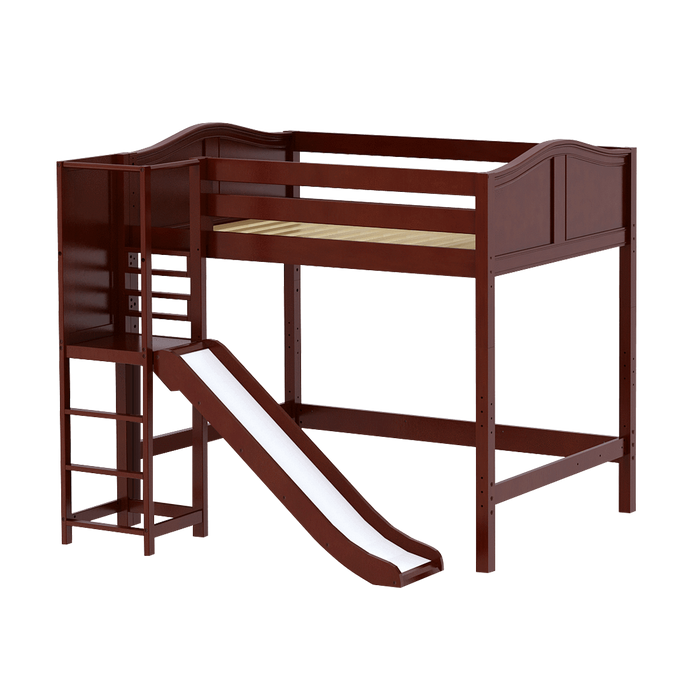 Maxtrix Full High Loft Bed with Slide Platform