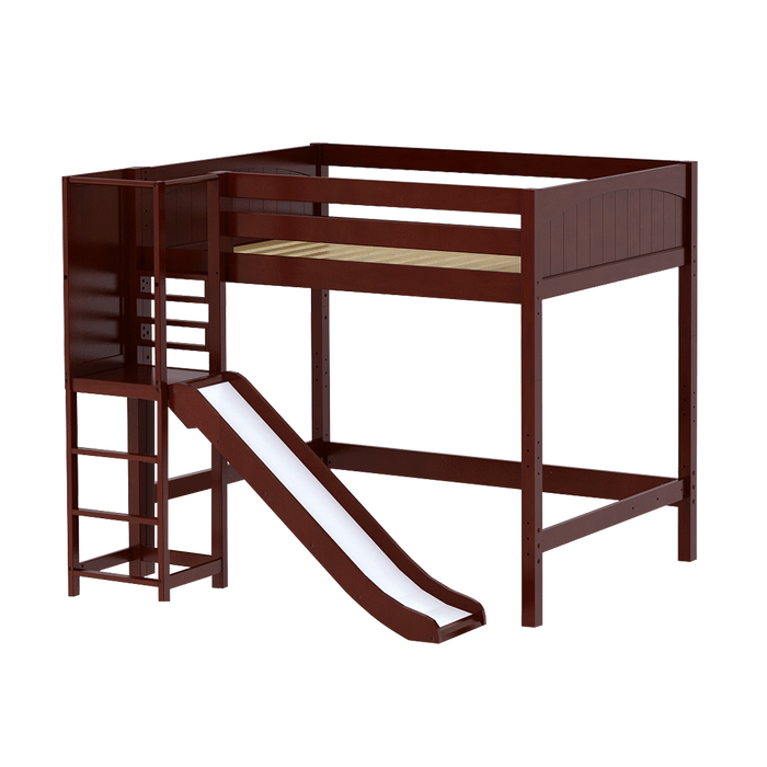 Maxtrix Full High Loft Bed with Slide Platform