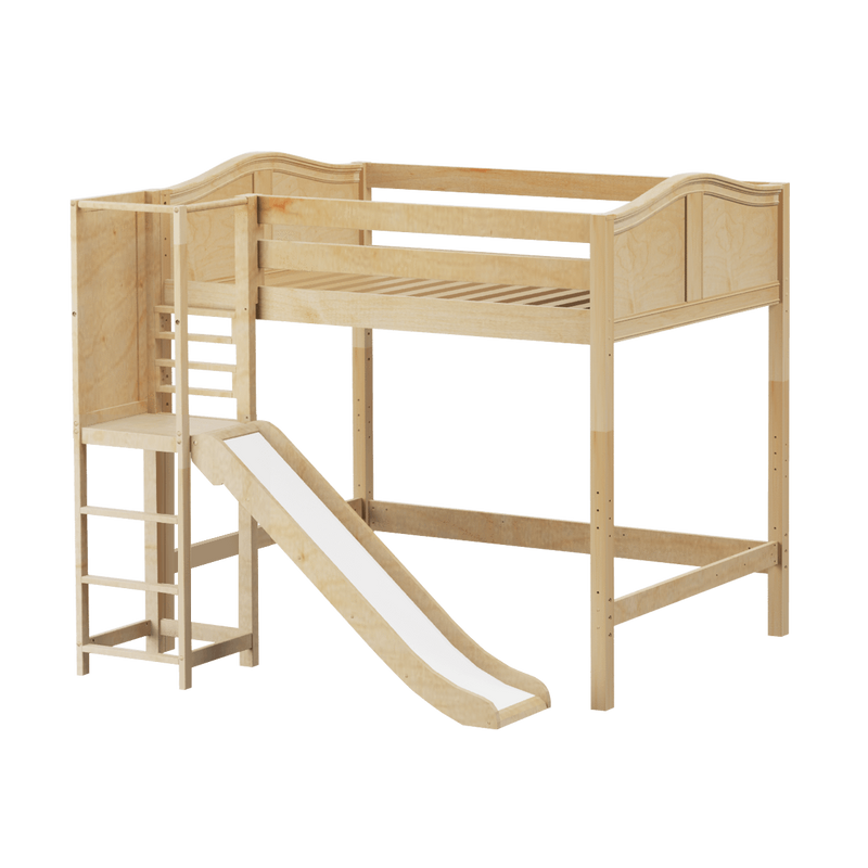 Maxtrix Full High Loft Bed with Slide Platform