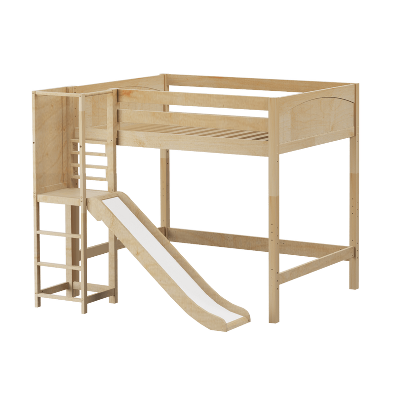 Maxtrix Full High Loft Bed with Slide Platform