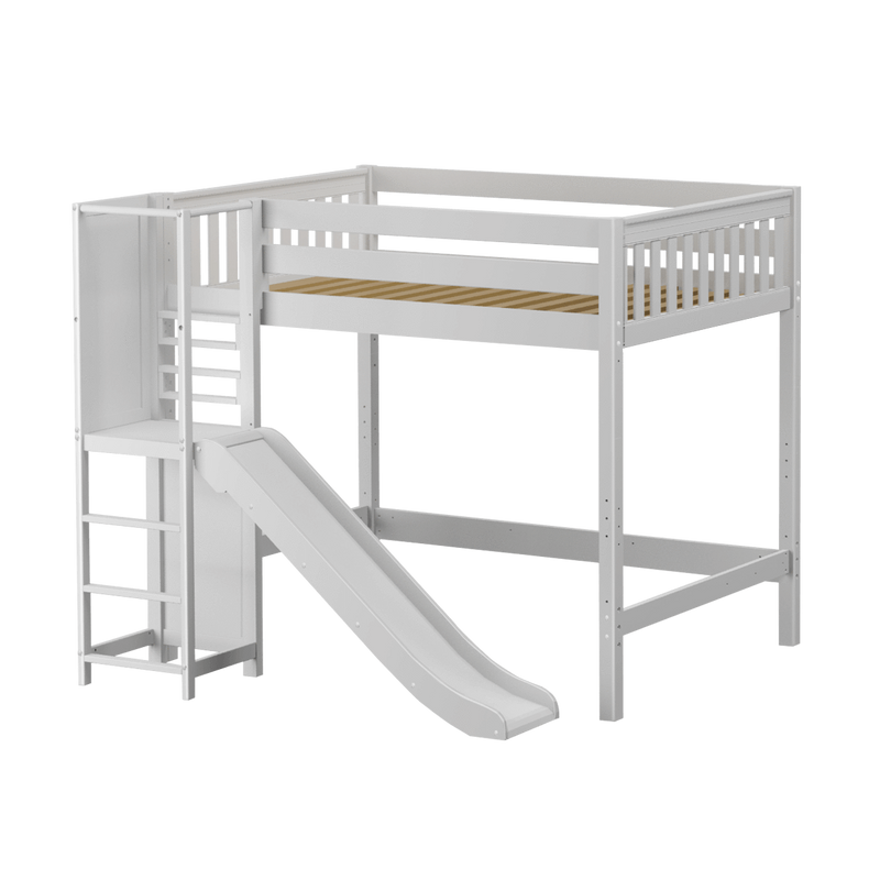 Maxtrix Full High Loft Bed with Slide Platform