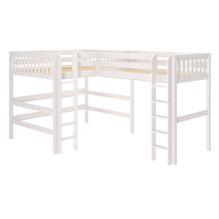 Maxtrix High Corner Loft Bed - Queen + Twin XL
