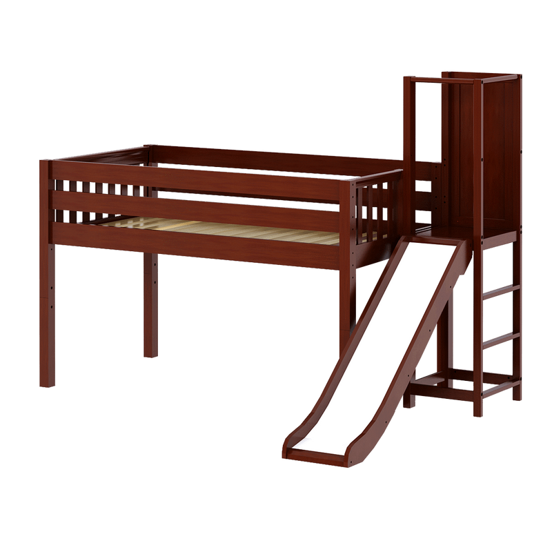 Maxtrix Twin Low Loft Bed with Slide Platform
