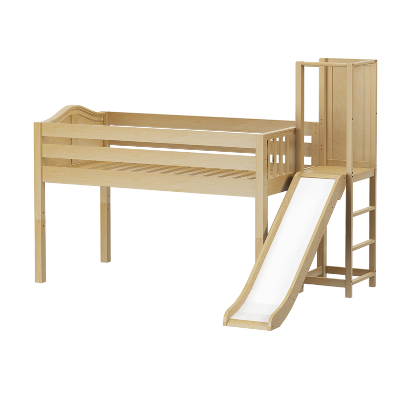 Maxtrix Twin Low Loft Bed with Slide Platform