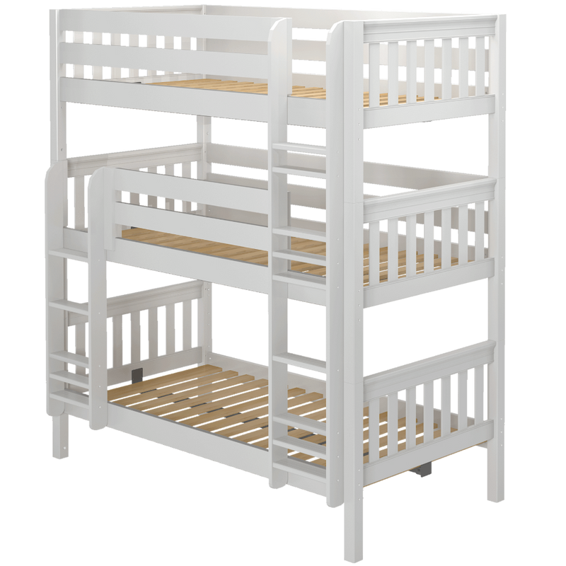 Maxtrix Twin Triple Bunk Bed with Ladder