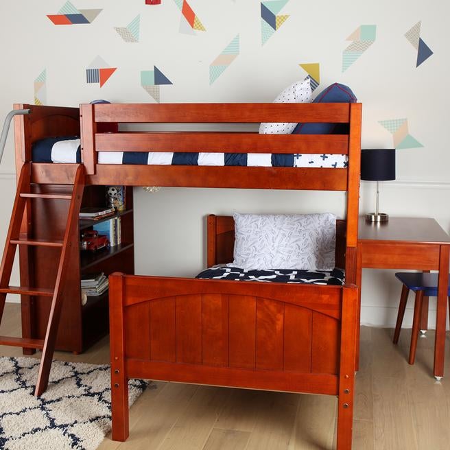 Maxtrix Twin L-Shaped Bunk Bed