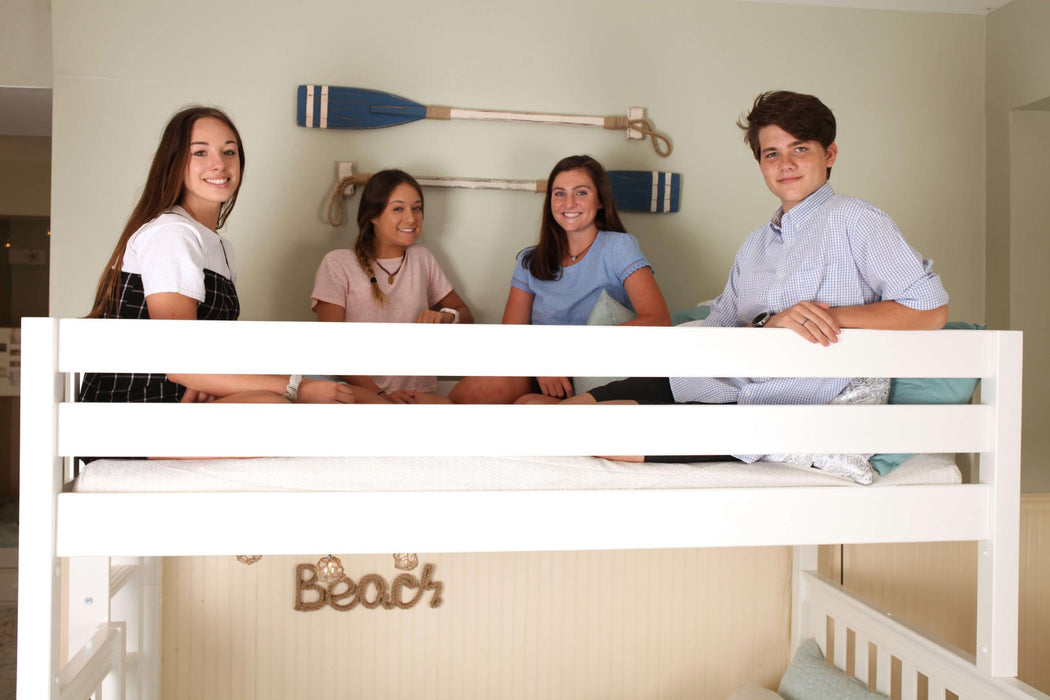 Maxtrix High Twin XL Over Queen Bunk Bed with Ladder