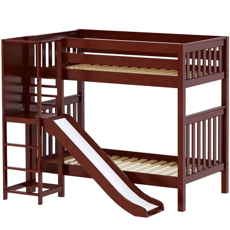 Maxtrix Twin High Bunk Bed with Slide Platform