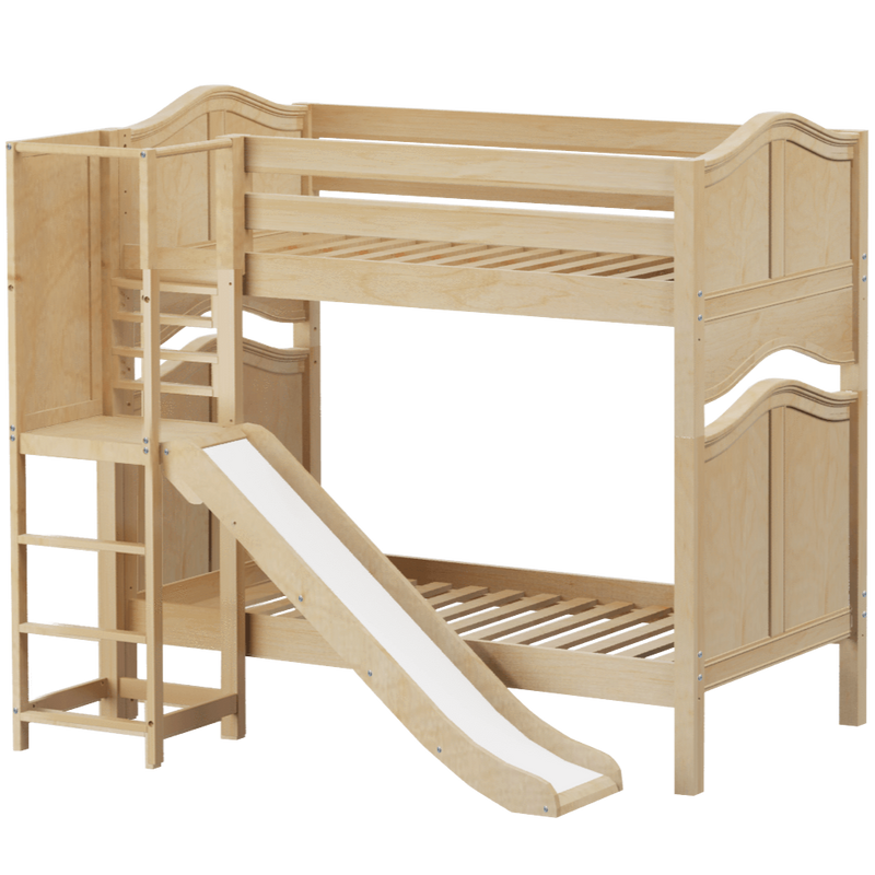 Maxtrix Twin High Bunk Bed with Slide Platform