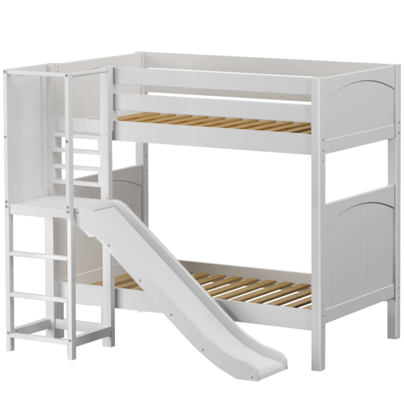 Maxtrix Twin High Bunk Bed with Slide Platform