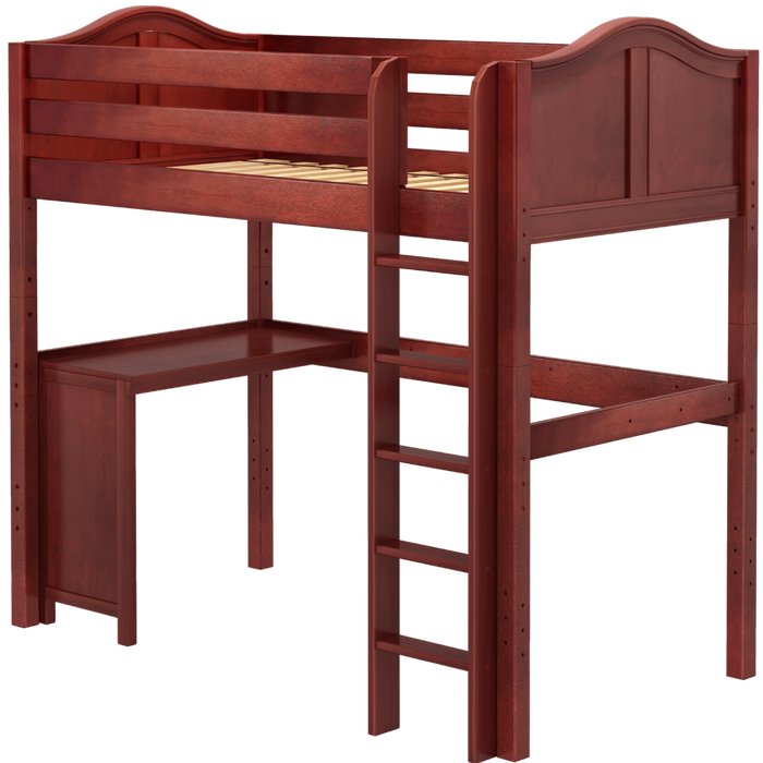 Maxtrix Twin High Loft Bed + Corner Desk