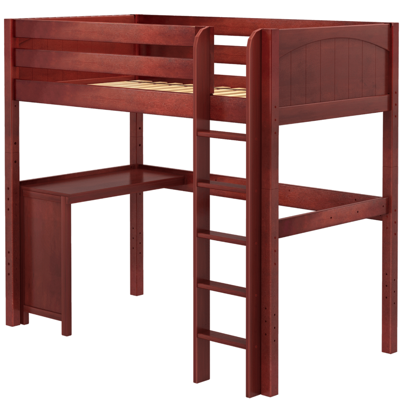 Maxtrix Twin High Loft Bed + Corner Desk