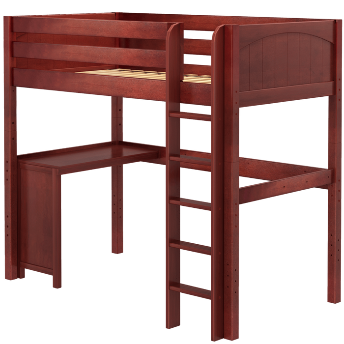 Maxtrix Twin High Loft Bed + Corner Desk