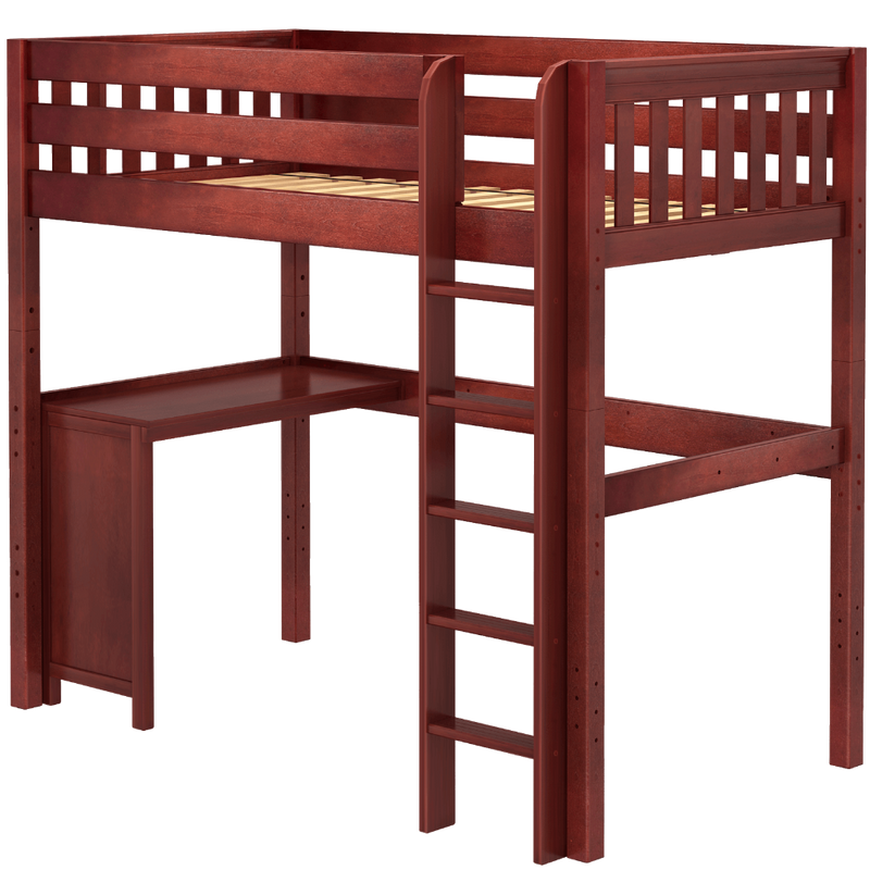 Maxtrix Twin High Loft Bed + Corner Desk
