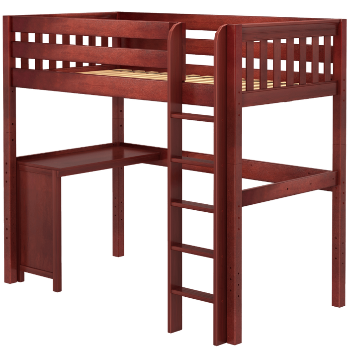 Maxtrix Twin High Loft Bed + Corner Desk