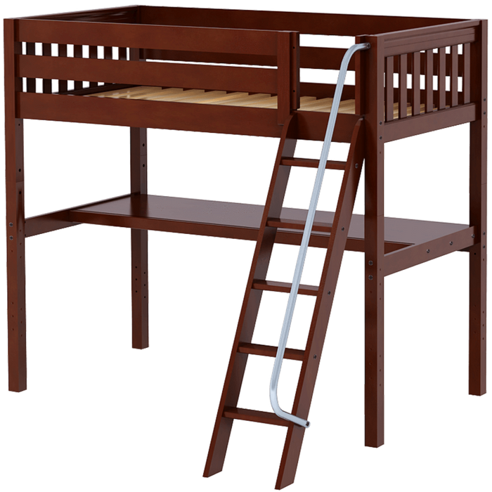 Maxtrix Twin XL High Loft Bed with Angle Ladder + Desk