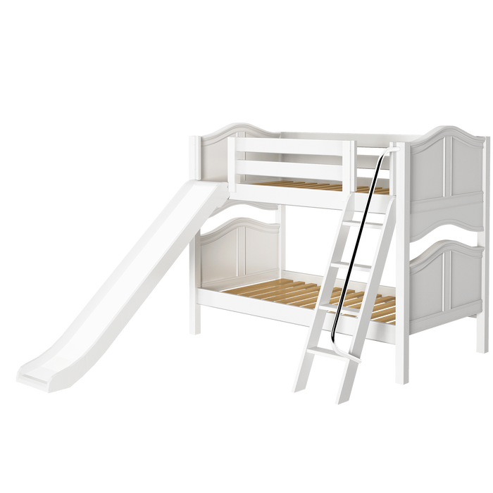 Maxtrix Twin Low Bunk Bed with Slide