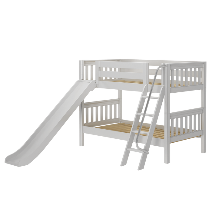 Maxtrix Twin Low Bunk Bed with Slide