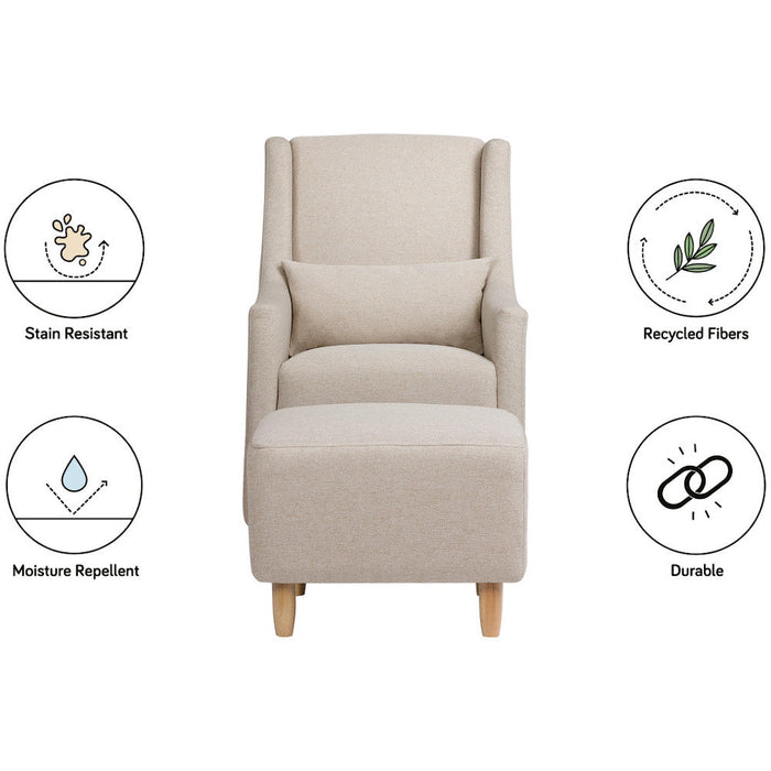 Babyletto Toco Swivel Glider + Stationary Ottoman