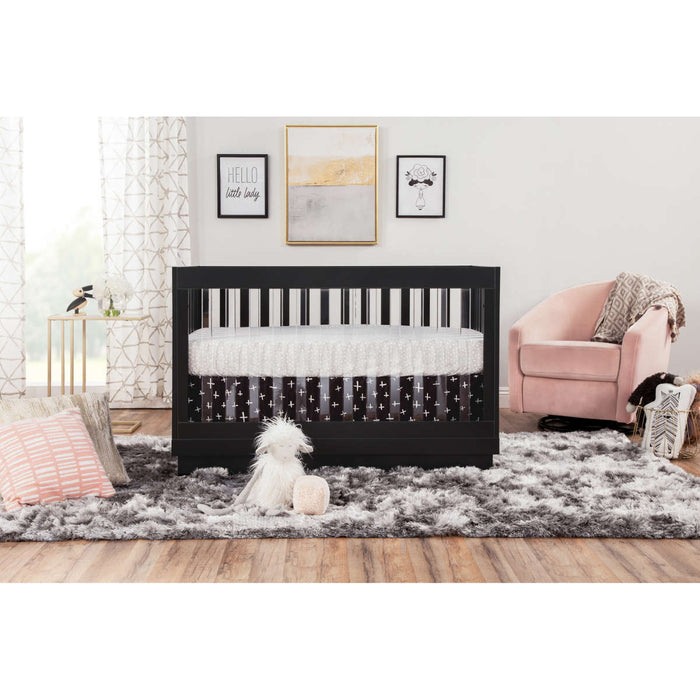 Babyletto Harlow 3-in-1 Convertible Acrylic Crib with Toddler Bed Conversion Kit
