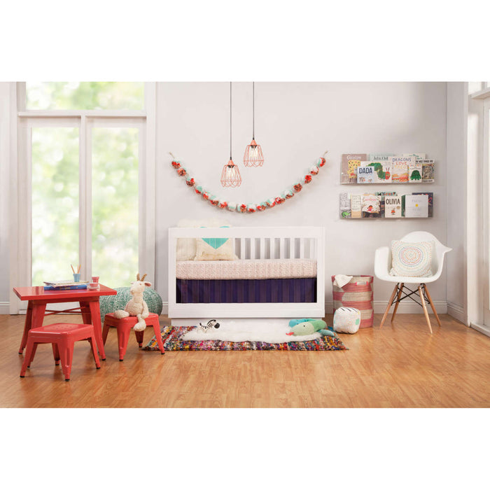Babyletto Harlow 3-in-1 Convertible Acrylic Crib with Toddler Bed Conversion Kit