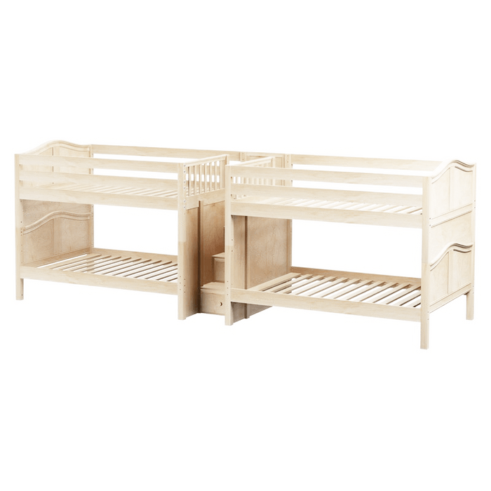 Maxtrix Full Low Quadruple Bunk Bed with Stairs