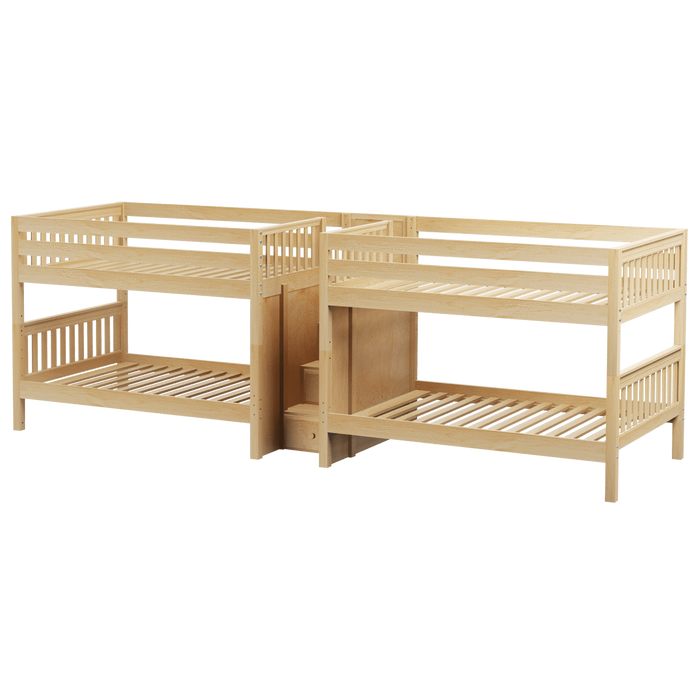 Maxtrix Full XL Quadruple Bunk Bed with Stairs