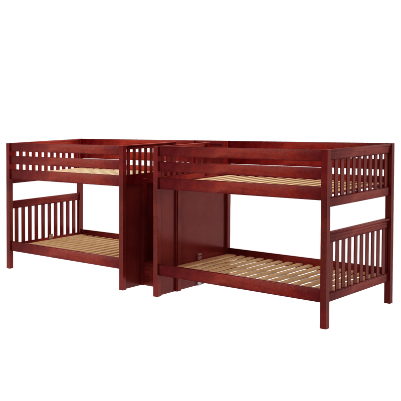 Maxtrix Full XL Quadruple Bunk Bed with Stairs
