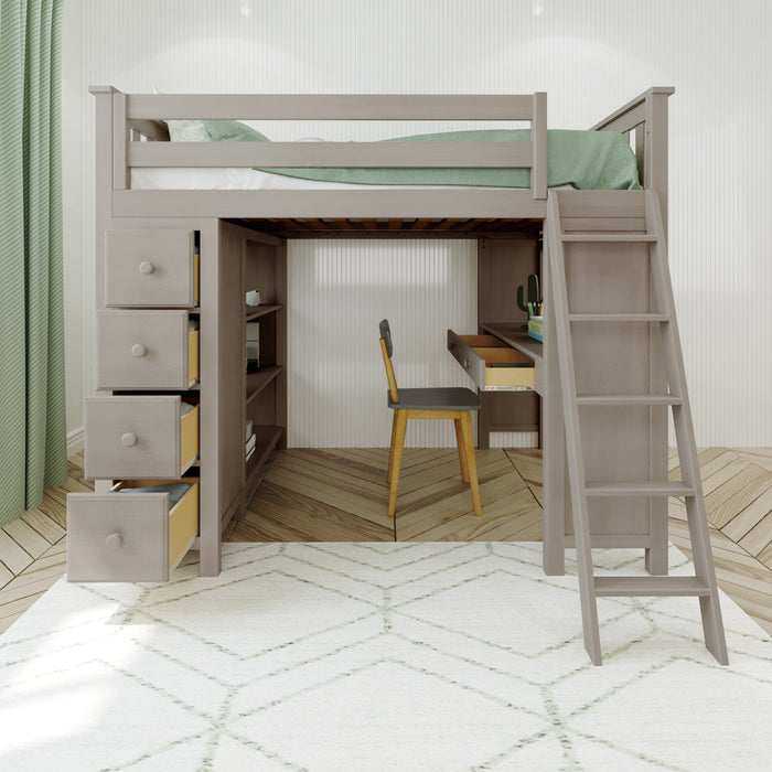 Jackpot Deluxe Mayfair Full Size Loft with Desk + Storage