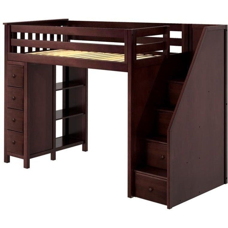 Jackpot Deluxe Oxford Staircase Loft Bed Storage