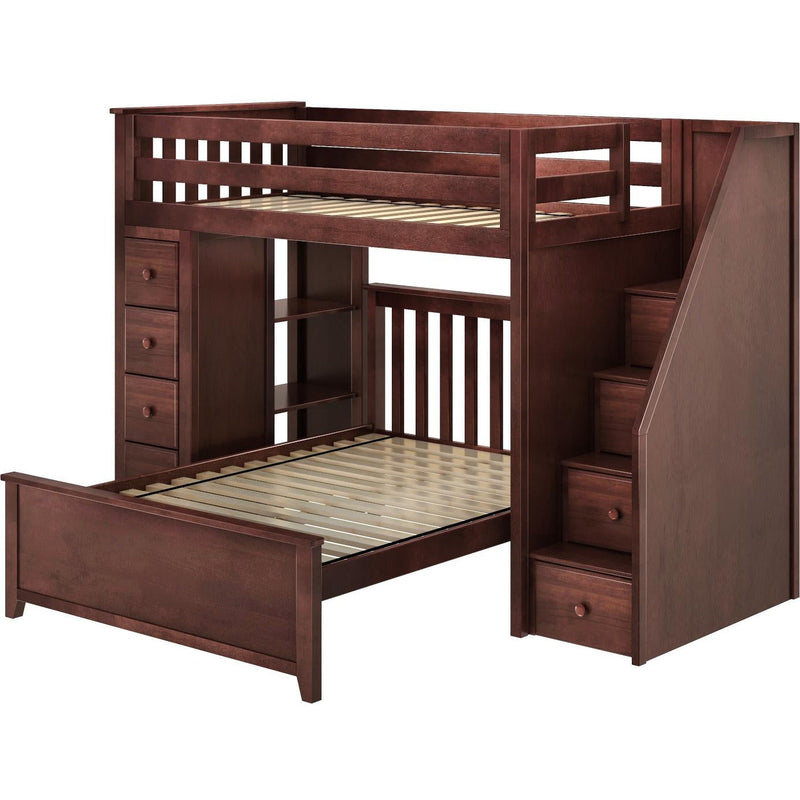 Jackpot Deluxe Oxford Staircase Loft Bed Storage + Twin Bed