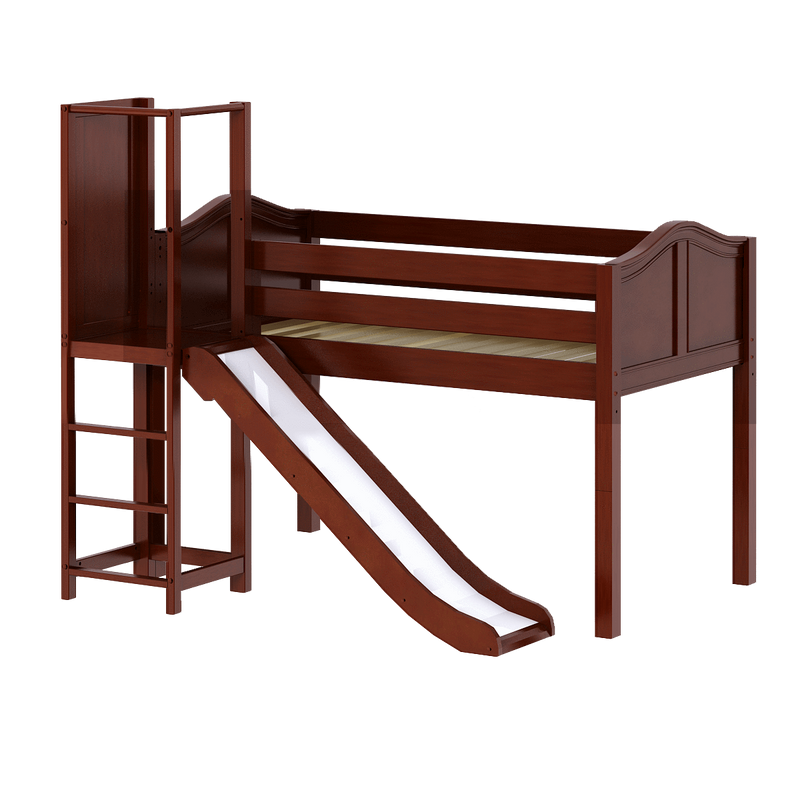 Maxtrix Twin Low Loft Bed with Slide Platform