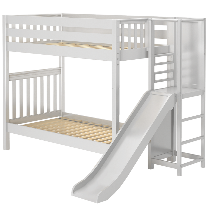 Maxtrix Twin High Bunk Bed with Slide Platform