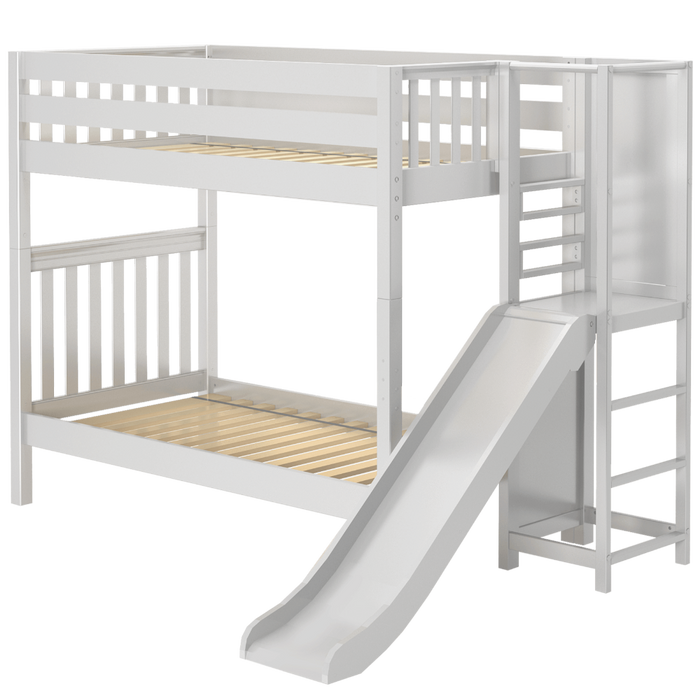 Maxtrix Twin High Bunk Bed with Slide Platform