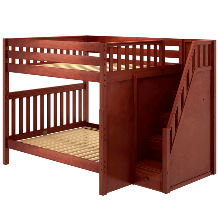 Maxtrix Queen High Bunk Bed with Stairs