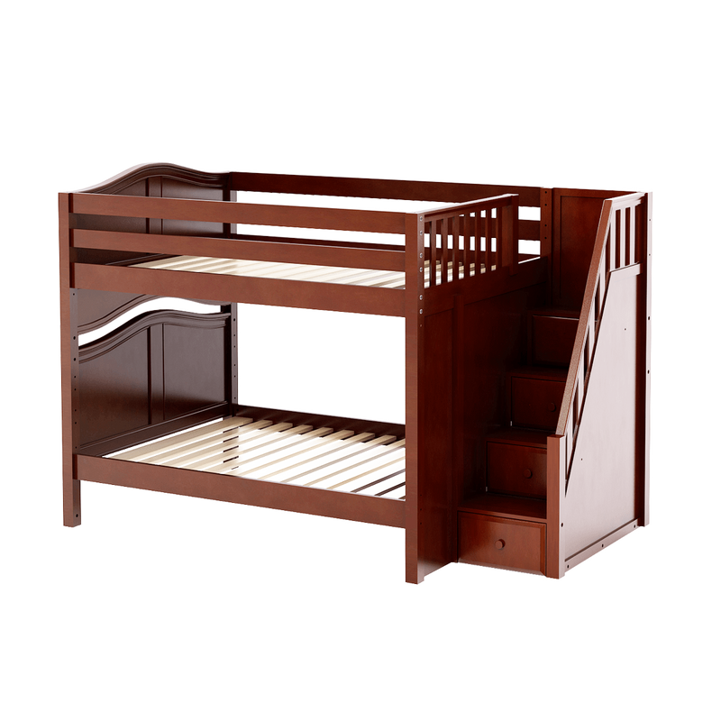 Maxtrix Full Medium Bunk Bed with Stairs