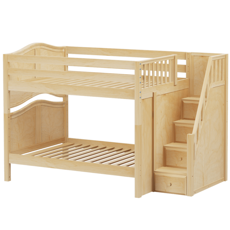 Maxtrix Full Curved Bunk Bed with Stairs
