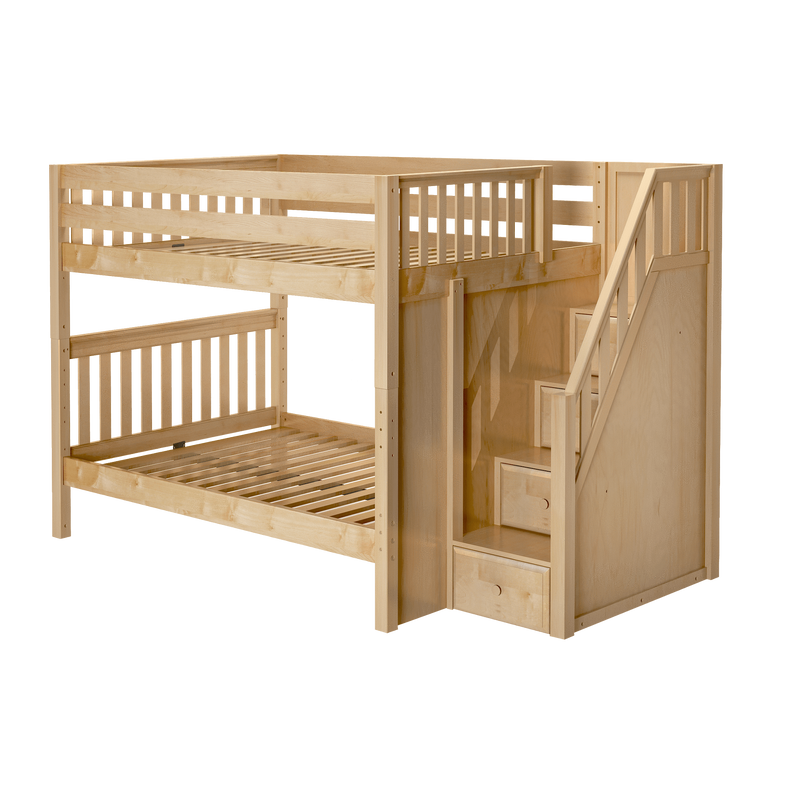Maxtrix Full Medium Bunk Bed with Stairs