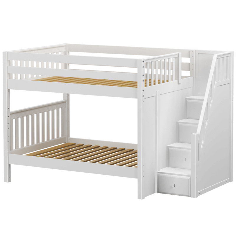 Maxtrix Full Medium Bunk Bed with Stairs