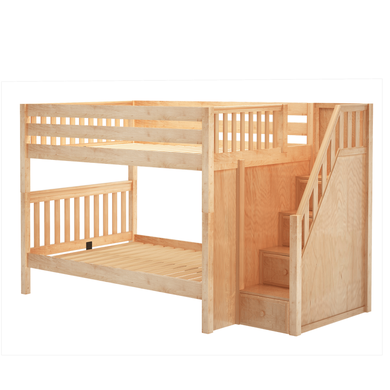 Maxtrix Full XL Medium Bunk Bed with Stairs