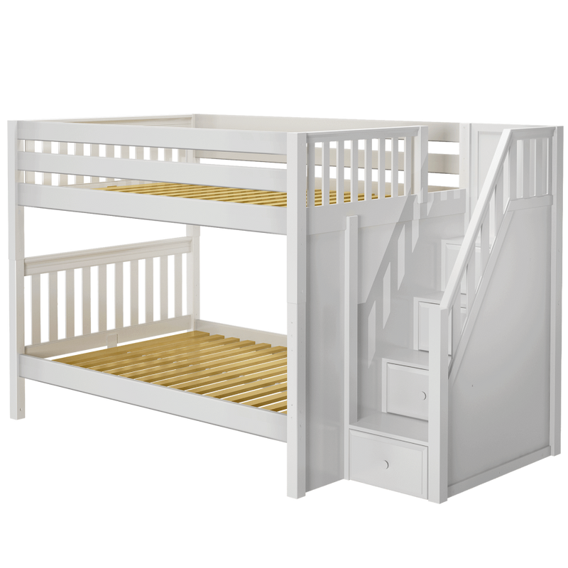 Maxtrix Full XL Medium Bunk Bed with Stairs