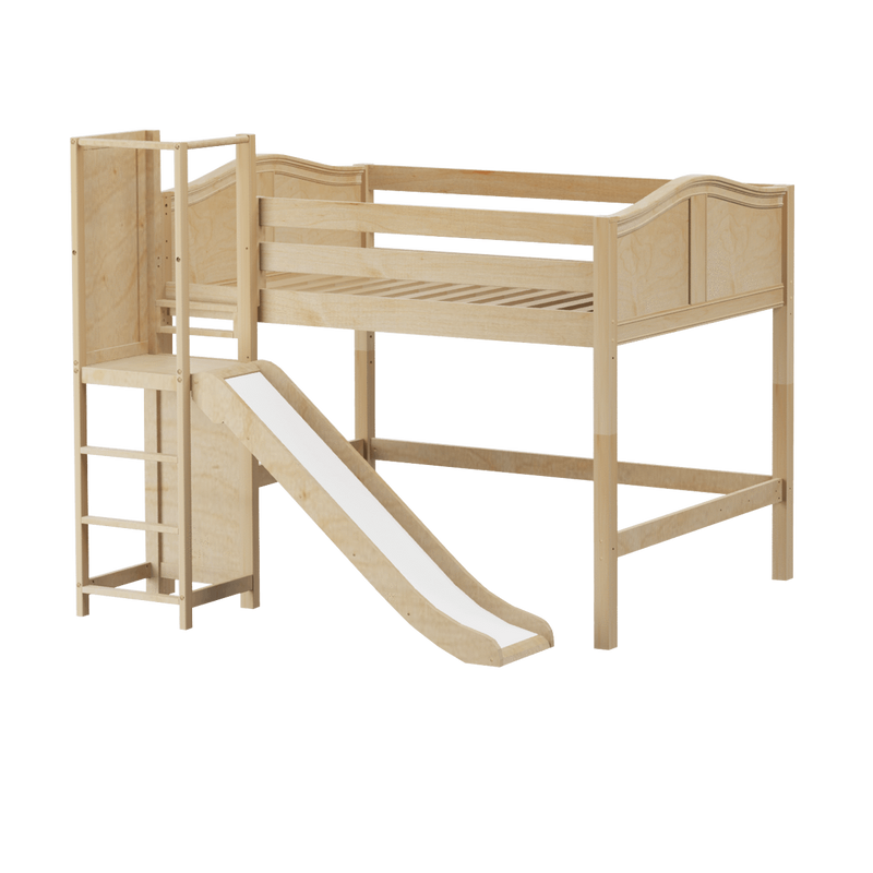 Maxtrix Full Mid Loft Bed with Slide Platform