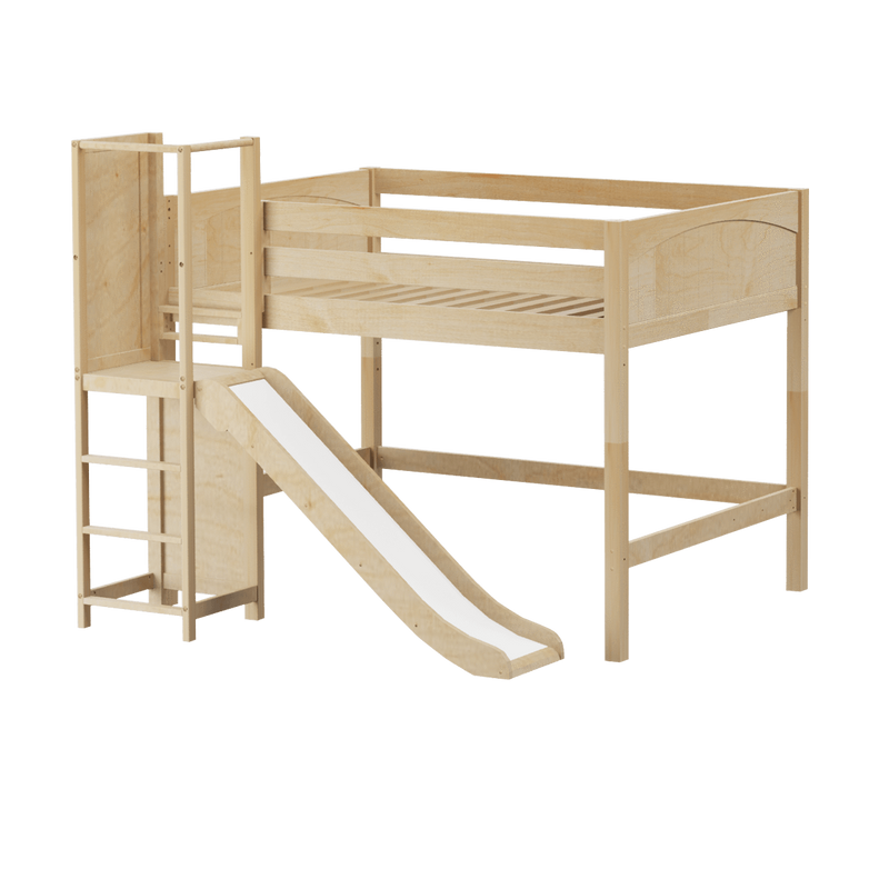 Maxtrix Full Mid Loft Bed with Slide Platform