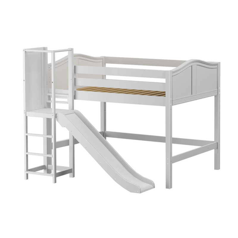Maxtrix Full Mid Loft Bed with Slide Platform
