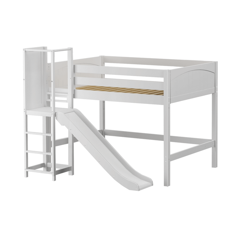 Maxtrix Full Mid Loft Bed with Slide Platform